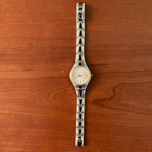 Fossil two-tone watch.